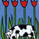 T-shirt Holland, koeien en tulpen