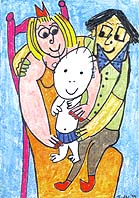 Geboortekaartje op maat, speciaal ontwerp geboortekaartje Theun geboortekaartje ooievaar baby zwanger jongen meisje