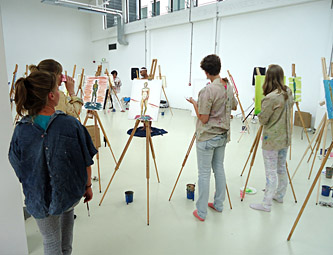 Workshop naaktmodel schilderen in een dansstudio in Rotterdam